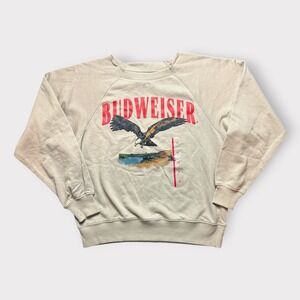 Budweiser Graphic Sweatshirt Gray Eagle Landscape Raglan XS NEW B2P003AJRTG